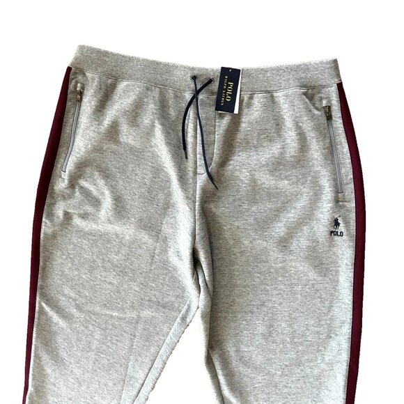 Polo Ralph Lauren Double Knit Track Pants Men’s 2XLT Gray Side Stripe Joggers - Picture 6 of 13